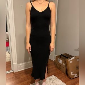 Woman black dress